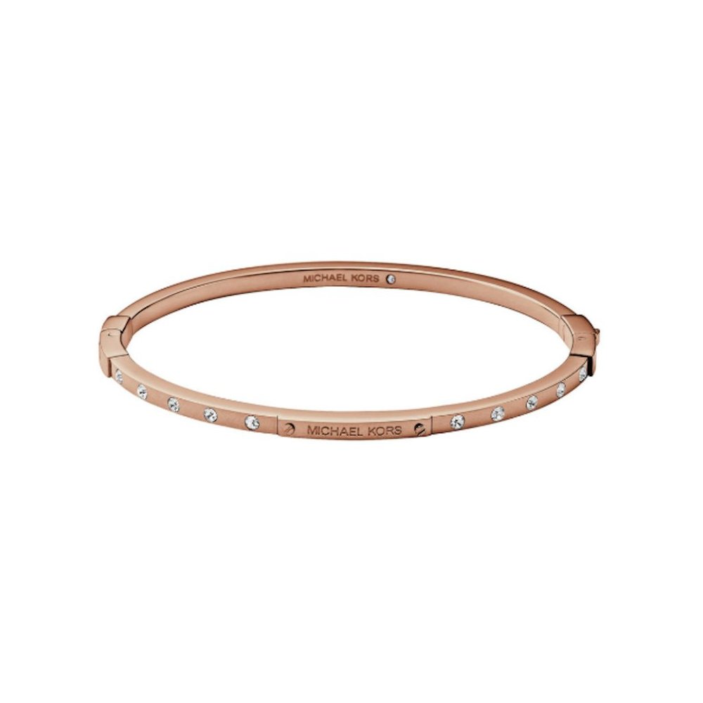 NWT Michael Kors Rose Gold Plaque Bangle Bracelet